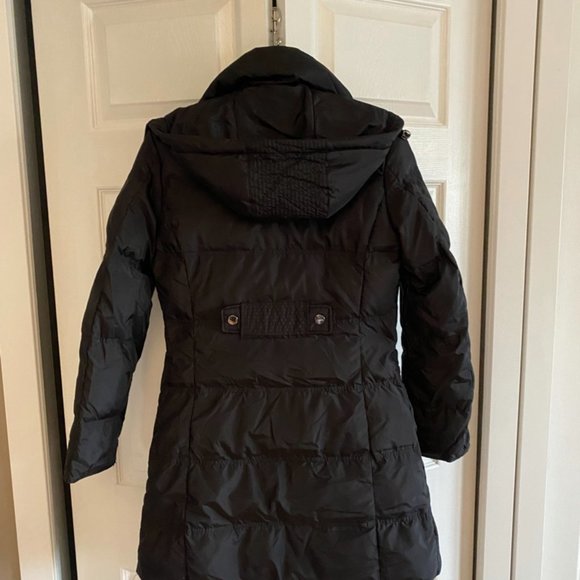 XS Kennth Cole Reaction - Black Long Winter Coat - Picture 3 of 5